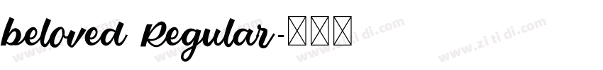 beloved Regular字体转换